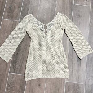 Cream Knit Coverup